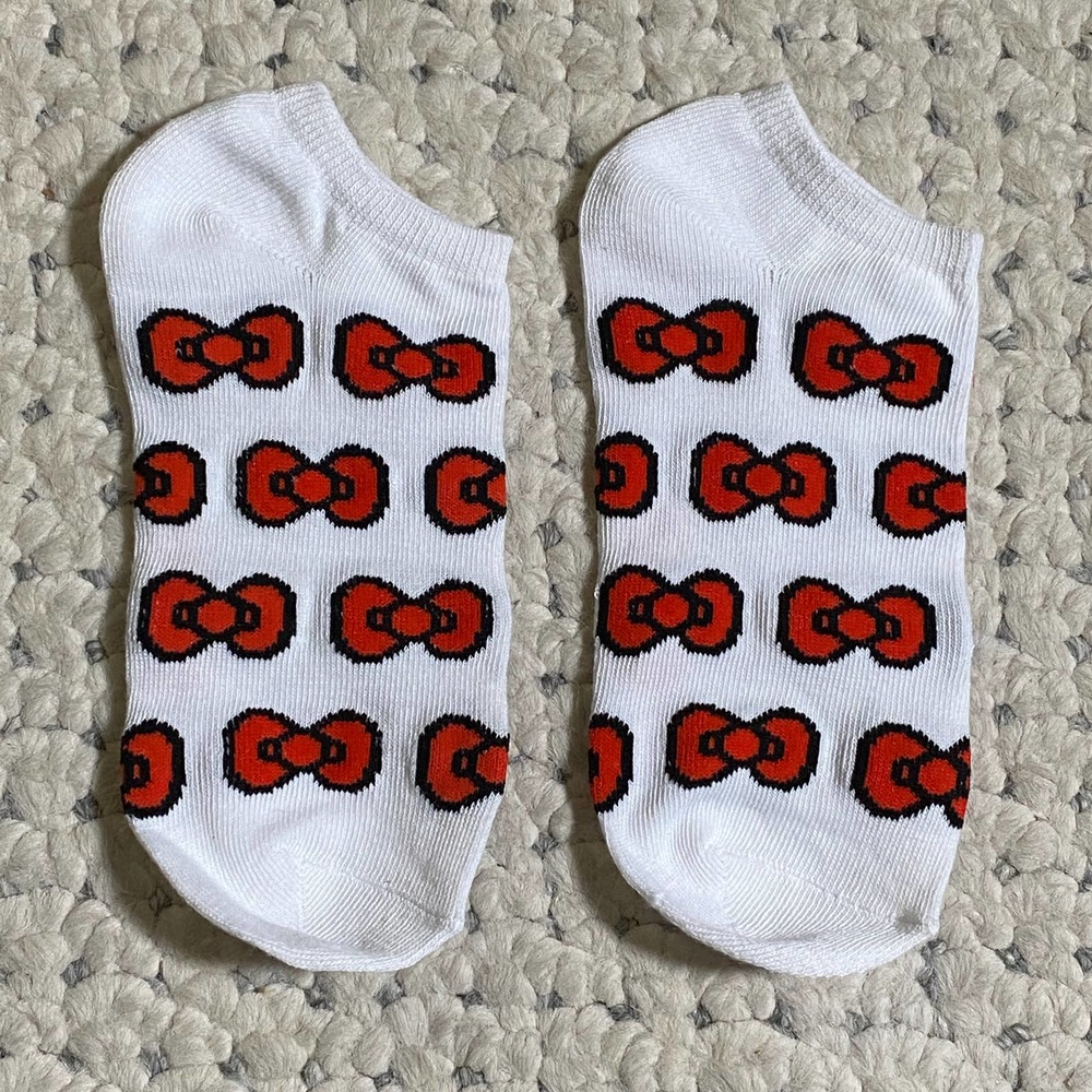 Hello Kitty RED BOW white Socks New Limited Edition sanrio adult Authentic 67 89